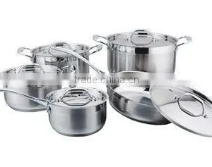 10 Pcs Stainless Steel Cookware Set With Stainless Steel Lid thumbnail-1