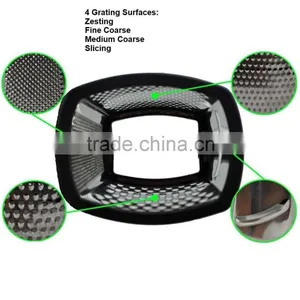 4-sided Stainless Steel Box Grater Zester With Storage Container/ Bowl thumbnail-3