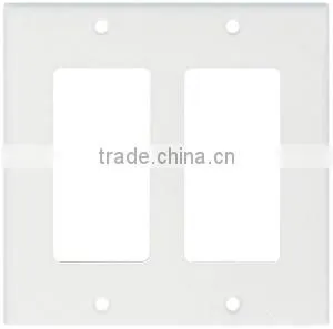 2 GANG PLASTIC WALLPLATE FOR DECORATOR SWITCH AND RECEPTACLE thumbnail-1
