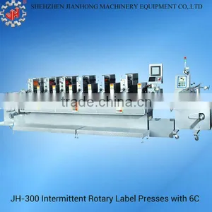 JH-300 6 Color Fabric Rotary Printing Machine Intermittent Self-adhesive Trademark Printing Machine thumbnail-1