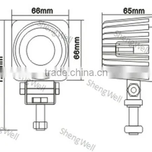 10w Led Driving Light 2" 9--32v IP67 Wholesale Factory Directly Epistar Led SPOT Beam Led Driving Light 10w2" Led Driving Light thumbnail-1