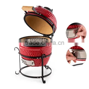 Ceramics Charcoal Grilling Outdoor Kamado BBQ Smoker thumbnail-4