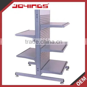 Double Sided Display Shelf With Slatwall Back Panel thumbnail-1