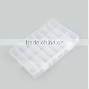 Adjustable 24 Compartment Slot Plastic Storage Box Jewelry Tool Container thumbnail-1