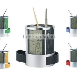 LCD Clock With Pen Holder thumbnail-1