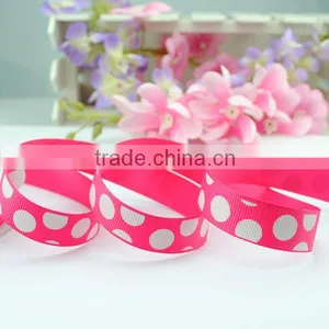 3 Inch Grosgrain Ribbon With Polk Dots Printed thumbnail-6