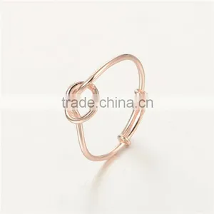 Simple Design 925 Silver Wedding Rose Gold Rings Without Stones thumbnail-4