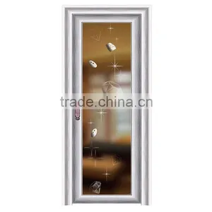 New Aluminum Frame Door for Kitchen Glass Insert Aluminum Door thumbnail-6