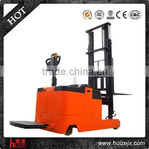 China Made 1.5t 3500mm Electric Pallet Stacker Fork Lifter thumbnail-1