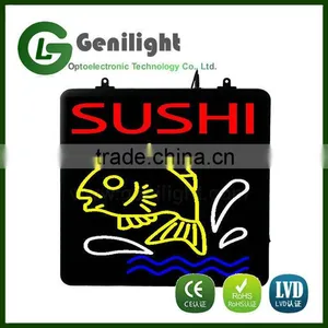Available Custom Decorative Rectangle LED Neon Light Sign for Shop thumbnail-1