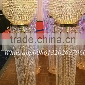 Foshan Crystal Pillars, Crystal Chain Stand for Weddings thumbnail-1