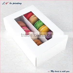 Customized Printed Macaron Box/ China Made High Quality Macarons Packaging Box With Pvc/ Drawer Macaron Boxes Wholesale thumbnail-1