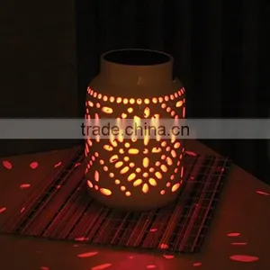 Hanging Led Ceramic Solar Lantern Light thumbnail-5