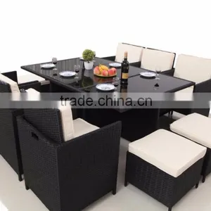 Weatherproof and Fireproof Cheap 11 PCS pe Rattan Furniture thumbnail-2