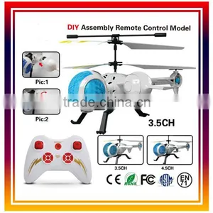 DIY Assembled 3.5CH Remote Control Helicopter Dragonfly Shape thumbnail-1