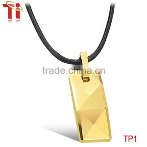 Fashion Jewelry Gold Multi-facet Tungsten Carbide Pendent Necklace for Men thumbnail-1
