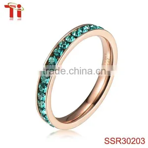 New Products 2016 Unique Jewelry Chinese Zodiac Stone Rings for Girls, Green Stone Inlay Ring With Luck Designs for December thumbnail-2
