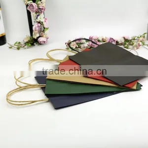 Factory Direct Sale Reticule Recycled Kraft Paper Bag With Paper Handle Shopping Gift Cake Paper Bags thumbnail-5
