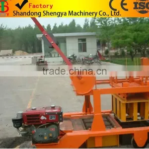 Block Machine Supplier QM4-45 Diesel Engine Movable Egg Laying Concrete Hollow Block Making Machine Price and Vedio thumbnail-2