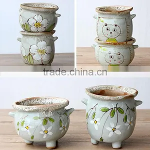 Attractive Hand-painted Cartoon Ceramic Flower Pot thumbnail-2