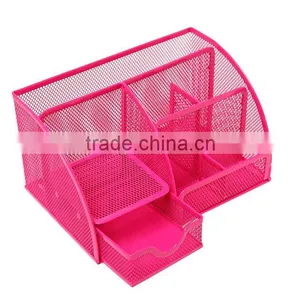 Hot Selling Multi-use Metal Mesh Desk Organizer With Multi-color thumbnail-4