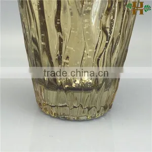 New Design Speckled Gold Color Glass Cylinder Vase thumbnail-2