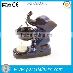 Elephant Design Ceramic Mini Candle Holder thumbnail-1