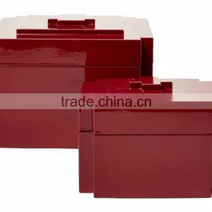 High Quality Best Selling Eco Friendly New Collection Lacquered Box in Red Color From Vietnam thumbnail-1