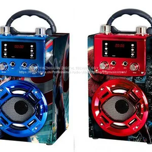 Portable Karaoke Wooden Bluetooth Speaker Box thumbnail-3