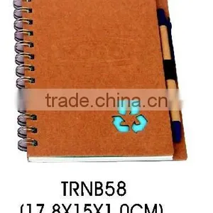 2014 Most Popular ECO Friendly Recycled Spiral Paper Notepad With Recycled Pen thumbnail-1