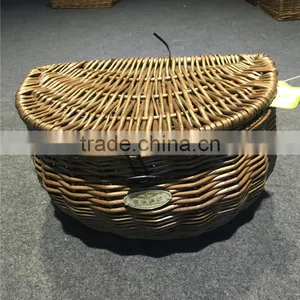 Eco-friendly Handmade Wicker Woven Bicycle Accessories Front Bicycle Basket thumbnail-5