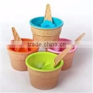 Plastic Ice Cream Container With Spoon Th-670 thumbnail-1