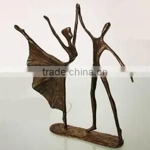 Dancing Lady & Man Metal Decorative Sculpture thumbnail-1