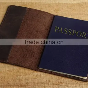 Leather Passport Cover - Holder - for Men & Women - Passport Case thumbnail-3