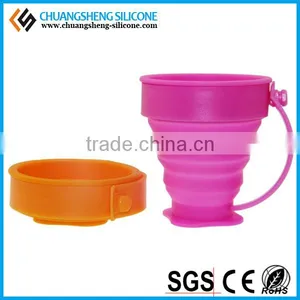 Daily Necessory Folding Cup, Silicone Foldable Mug, Multifunctional Container thumbnail-3