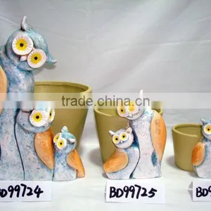 Owl Ceramic Flower Pot thumbnail-1