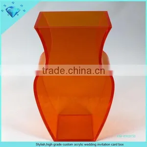 Stylish High Grade Custom Acrylic Wedding Invitation Card Box thumbnail-1