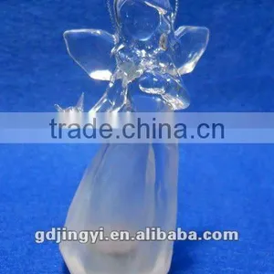 Clear Acrylic Angel Figurines With Led RBG 7 Colors Light Xmas Ornament thumbnail-1