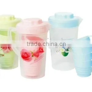Plastic Water Jug Cooler Set With 4 Cups thumbnail-1