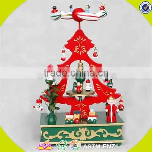 Wholesale Baby Wooden Carousel Horse Music Top Fashion Kids Wooden Carousel Horse Music Box W07B011C thumbnail-3