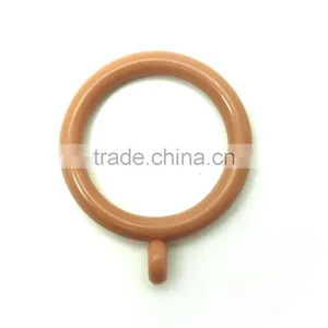 Rod Pole Plastic Curtain Ring Light Brown, ID34mm/OD46mm & ID26mm/OD33mm thumbnail-1