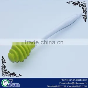 100% Food Grade Silicone Bee Honey Splash Bar/honey Muddler Honey Dipper Mixing Spoon Honey Stick With Wood Handle thumbnail-3