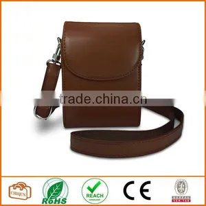 Protective Compact Case With Magnetic Closure and Strap Compatible With Digital Camera (Dark Brown) thumbnail-1