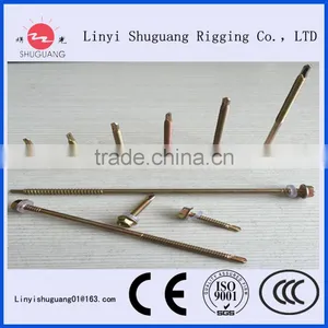 Yellow Zinc Plated Self Tapping Screw With Rubber Washer thumbnail-1