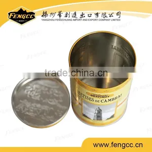 Popular Design Fancy Printing Small Round Tin Box for Tea thumbnail-2