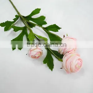 Wholesale Single Stem Ranunculus Artificial Silk Flowers for Wedding Decoration thumbnail-6