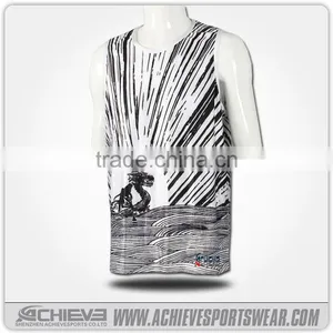 2017 Hot Sale Custom Sublimation Tops for Runners thumbnail-6