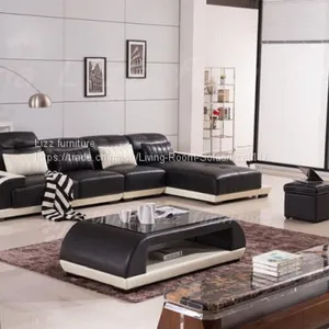 Горячее предложение современной кожаной угловой дивана Lizz Furniture thumbnail-4