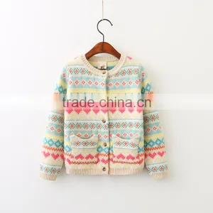 Wholesale Latest Cotton Knitting Children Kid Ugly Christmas Sweater for Girl thumbnail-1