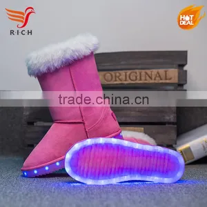 HFR-YS-47 Fashion Slip-on Cotton Fabric Led Luminous Shoes for Ladies thumbnail-1